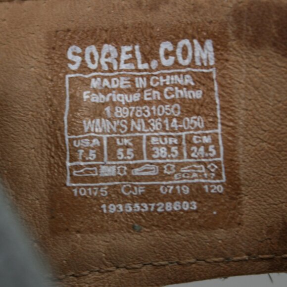 Sorel Ladies 7.5 Nadia Blue Elastic Sandals Slingback Shoes Heels - NL3614-050 - Picture 8 of 12